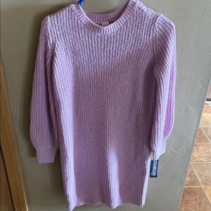 OshKosh B'gosh Lilac Ribbed Knit Crewneck Dress